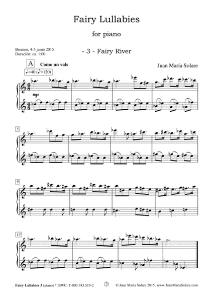 Fairy Lullabies [7 piano pieces]