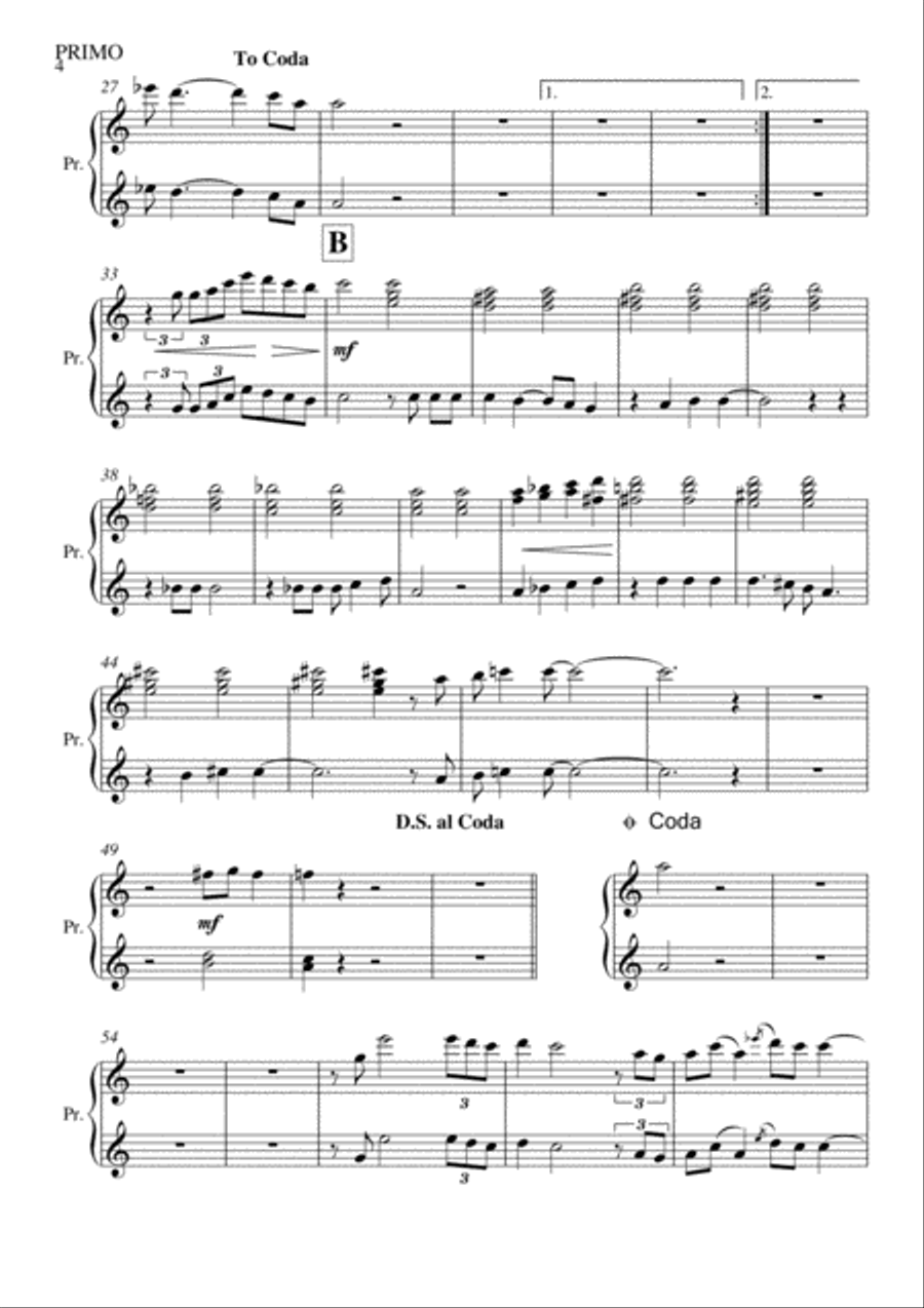New York State Of Mind New York State Of Mind 1 Piano, 4-Hands scores gallery preview page 5