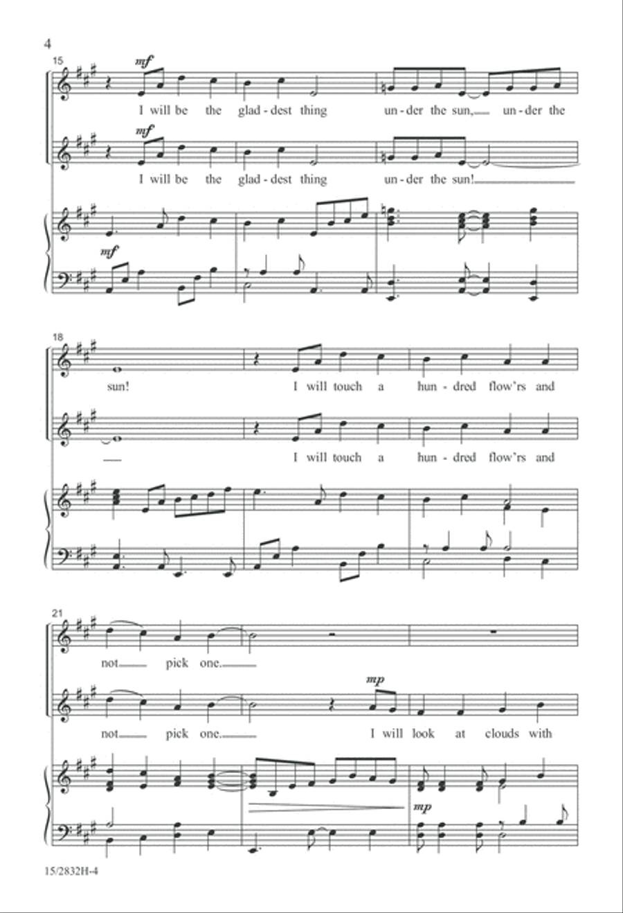 Afternoon on a Hill SSA scores gallery preview page 4