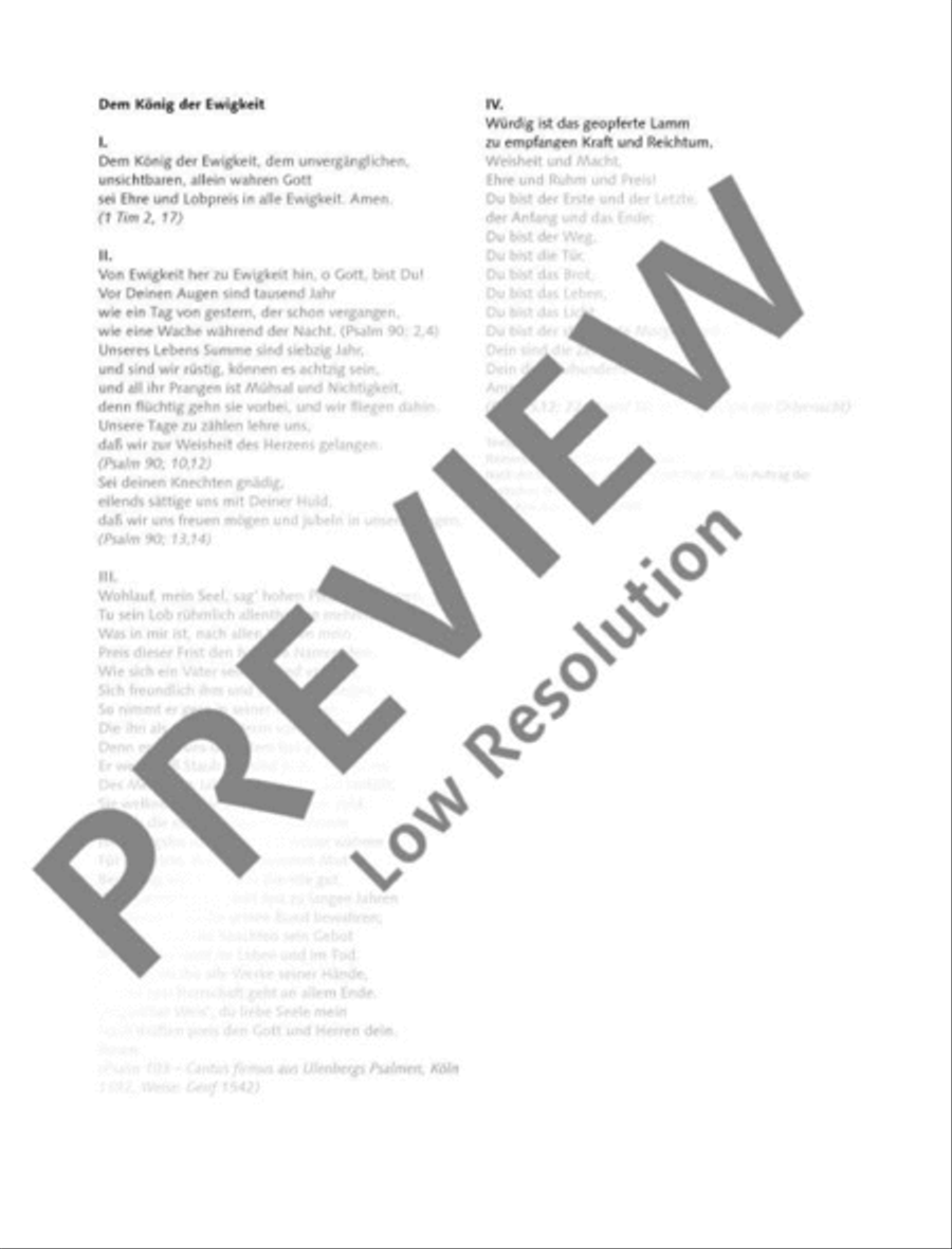 Dem König der Ewigkeit Mixed Choir scores gallery preview page 6
