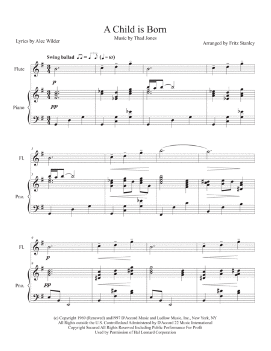 A Child Is Born A Child Is Born Flute Solo scores gallery preview page 2