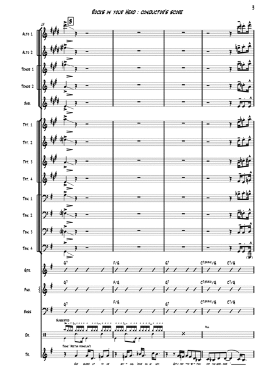 Rocks in My Head Jazz Ensemble scores gallery preview page 3