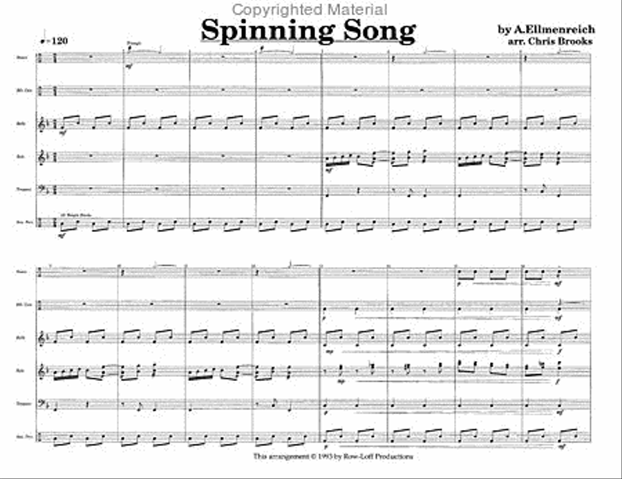Spinning Song Percussion Ensemble scores gallery preview page 2