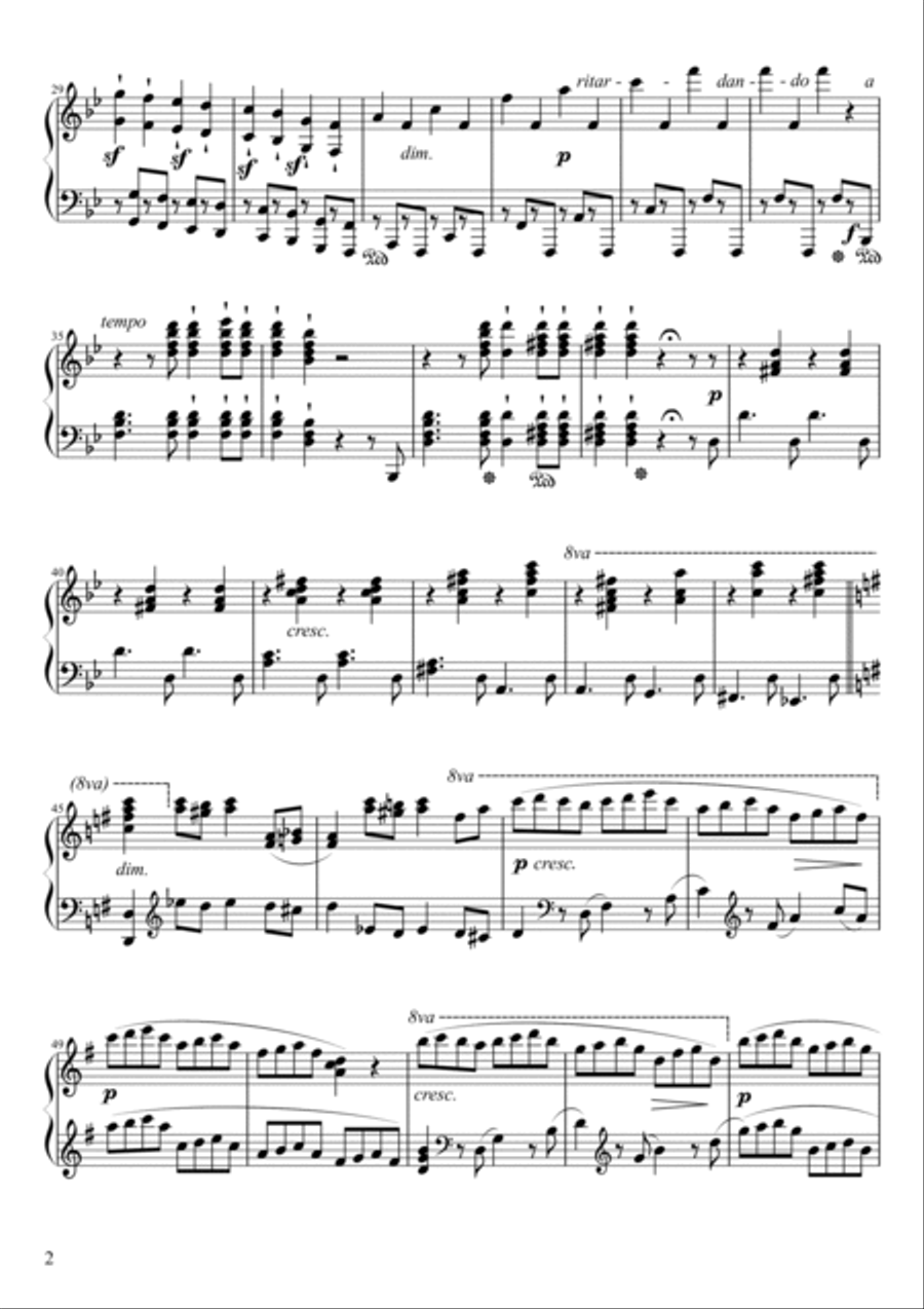 Sonate No. 29, “Hammerklavier” 1st Movement Piano Solo scores gallery preview page 2