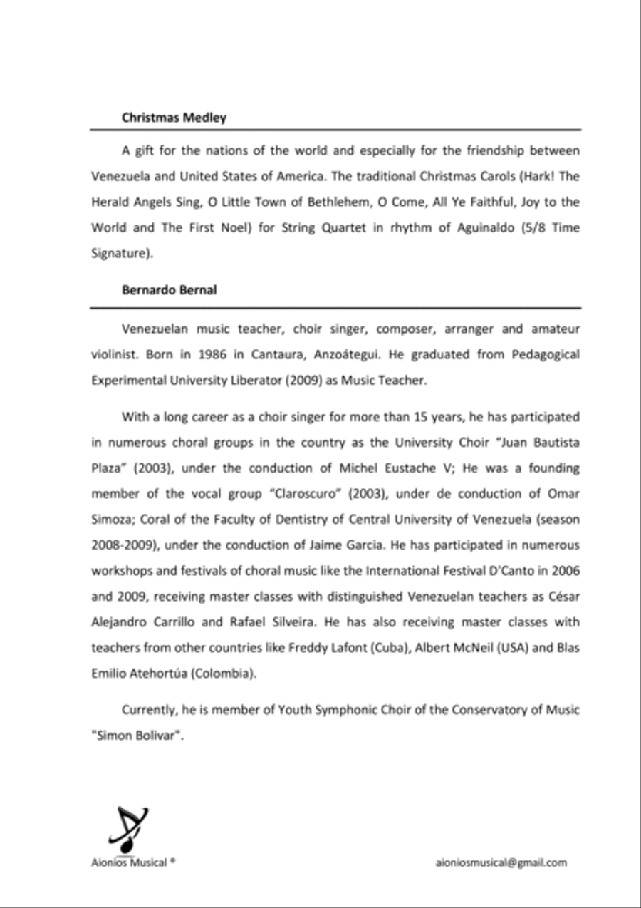 Christmas Medley String Quartet scores gallery preview page 2