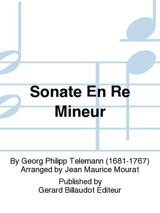 Sonate En Re Mineur