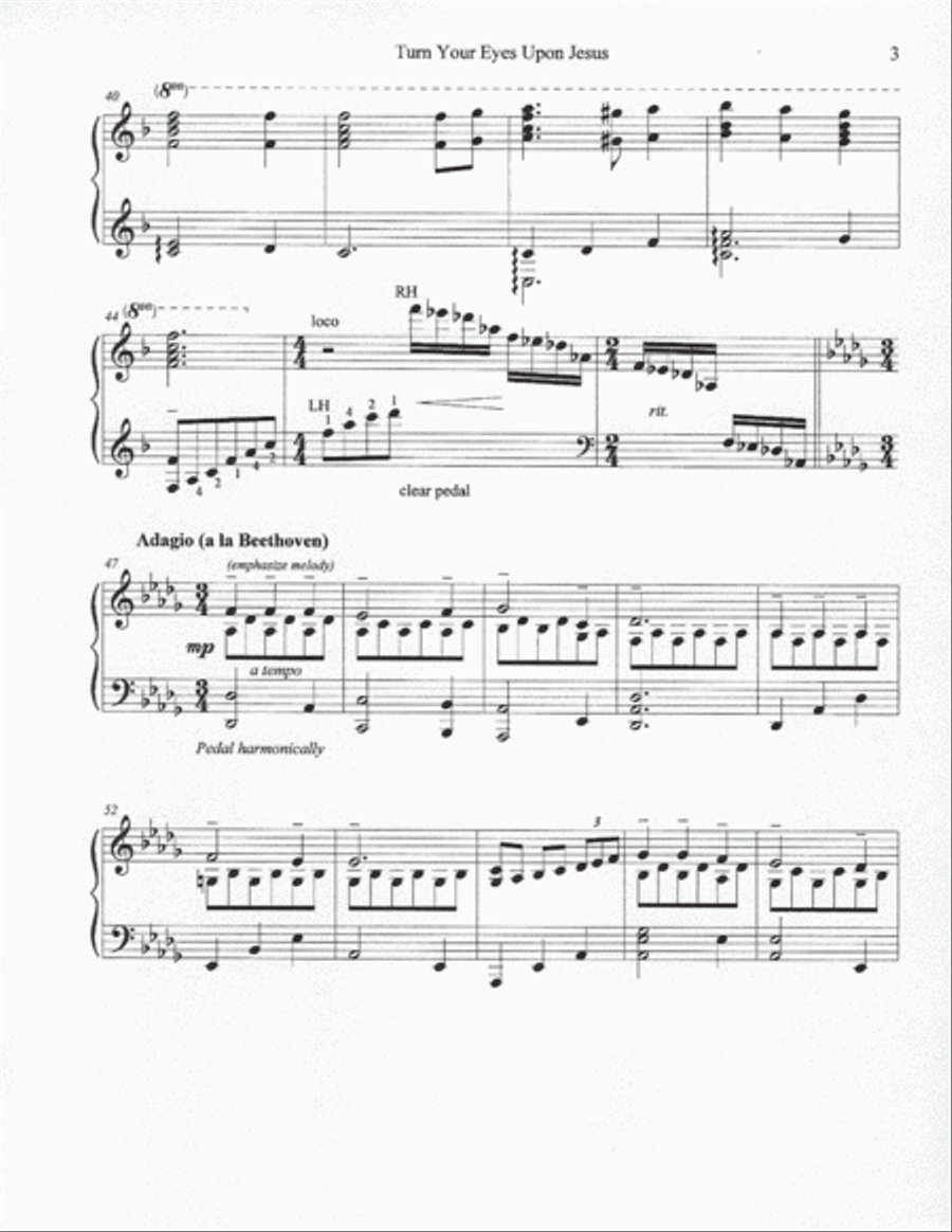 Turn Your Eyes Upon Jesus Piano Solo scores gallery preview page 3