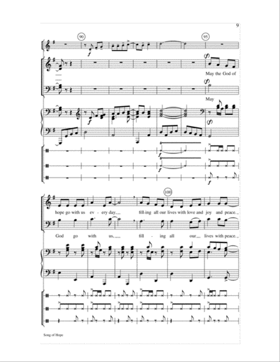 Song of Hope Song of Hope Choir scores gallery preview page 9
