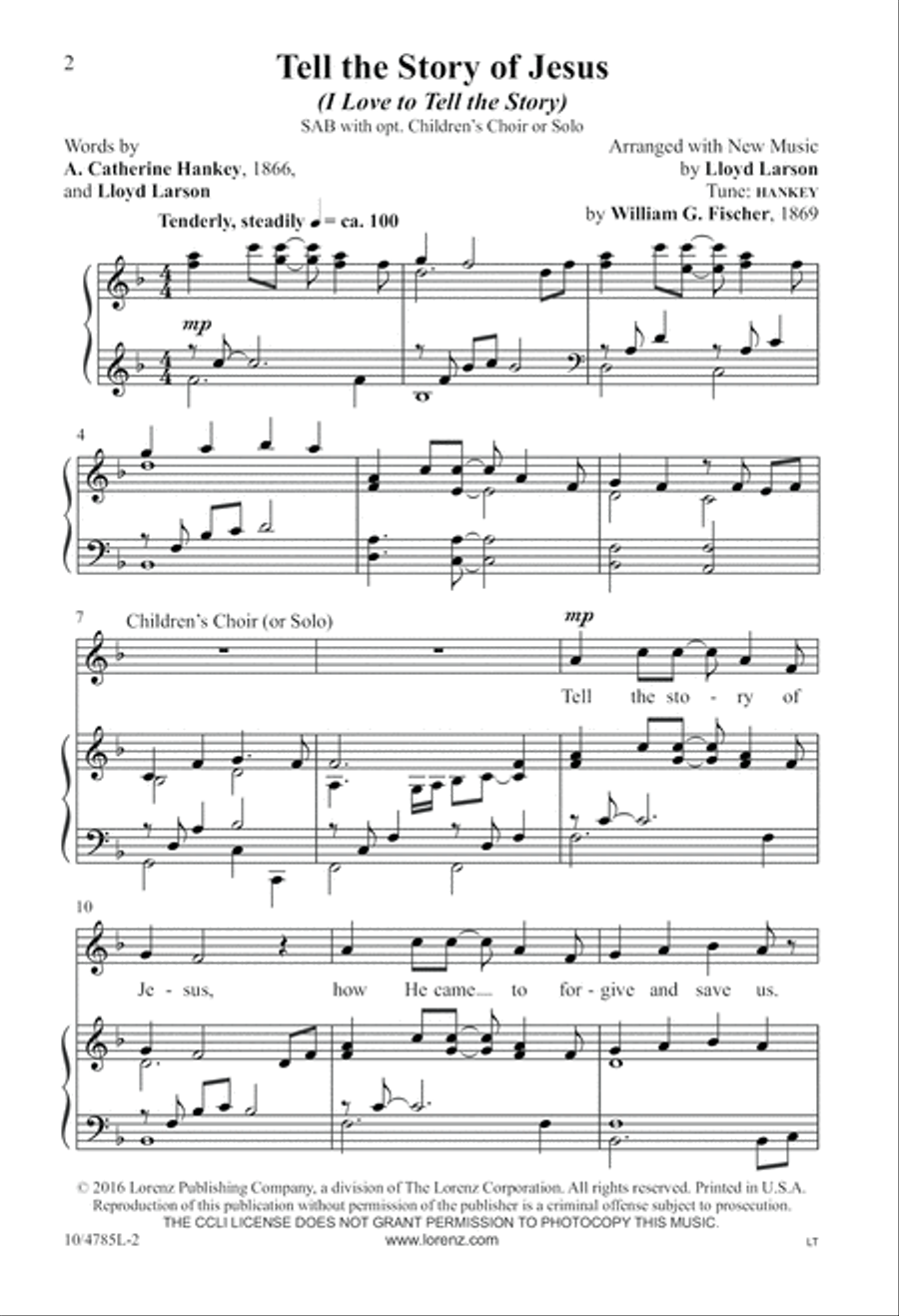 Tell the Story of Jesus 3-Part scores gallery preview page 2