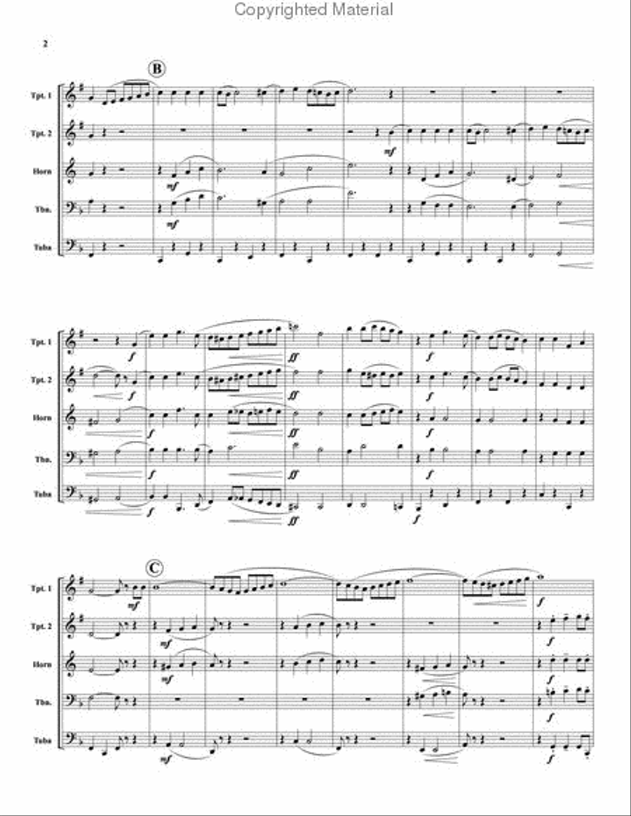 An Americana Medley Brass Quintet scores gallery preview page 3