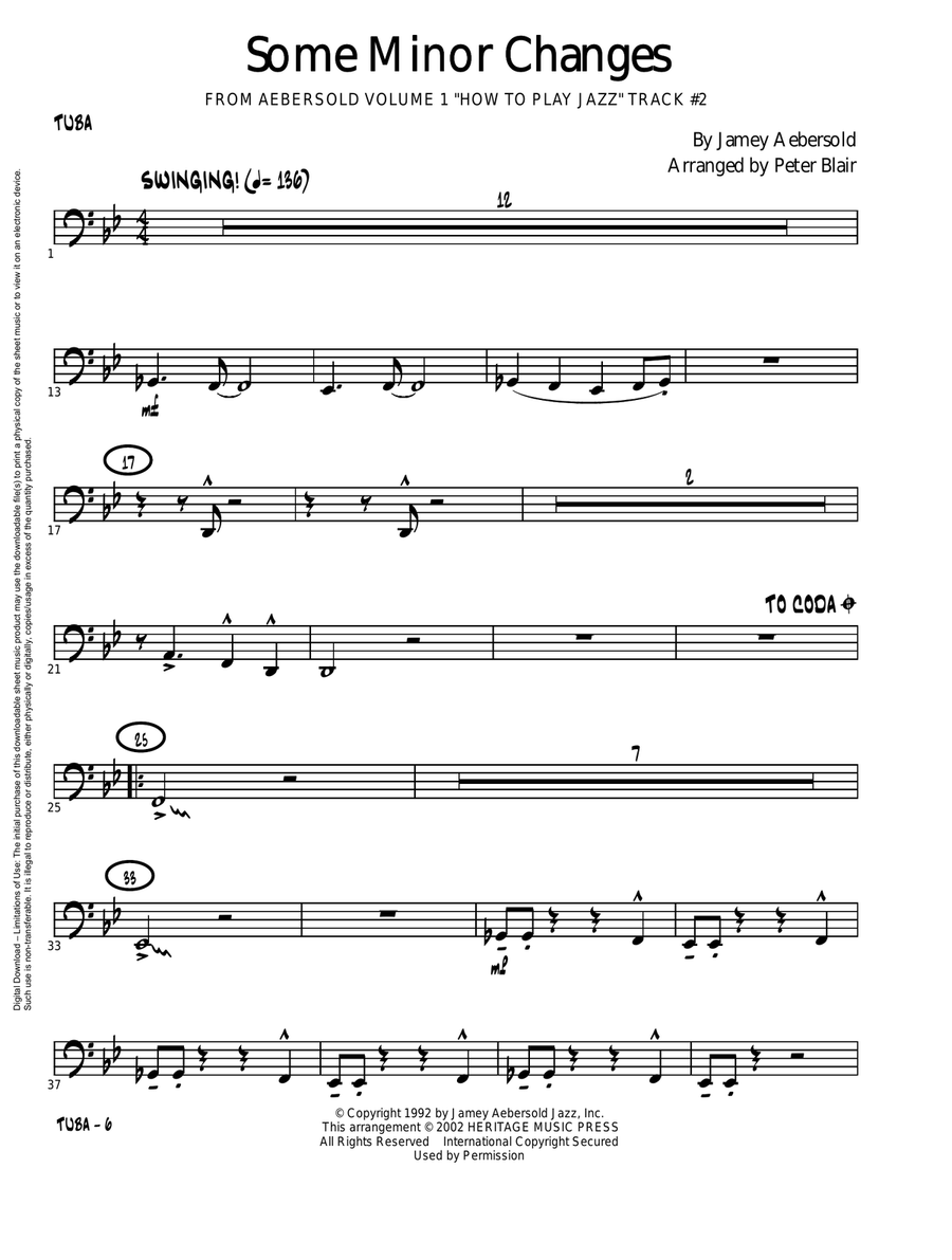 Aebersold Jazz Ensemble, Vol. 1 - Tuba (Digital Download) Jazz Ensemble scores gallery preview page 6