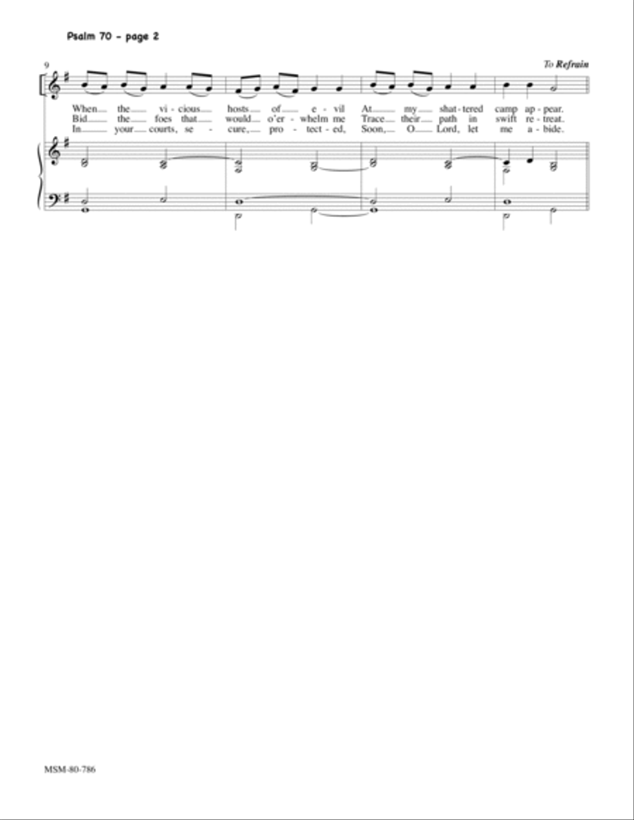 Psalm 70 4-Part scores gallery preview page 2