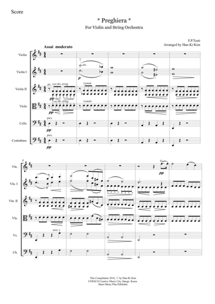 Preghiera (For Solo Violin and Strings) image number null
