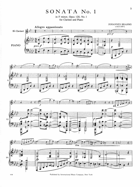 Sonata No. 1 In F Minor, Opus 120