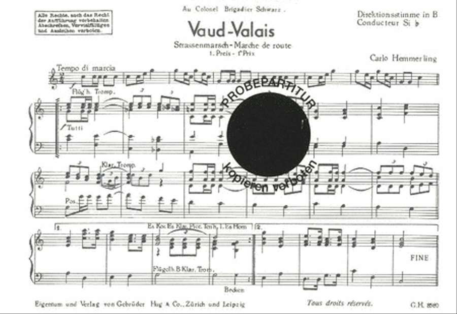 Vaud-Valais Set of Parts scores gallery preview page 1