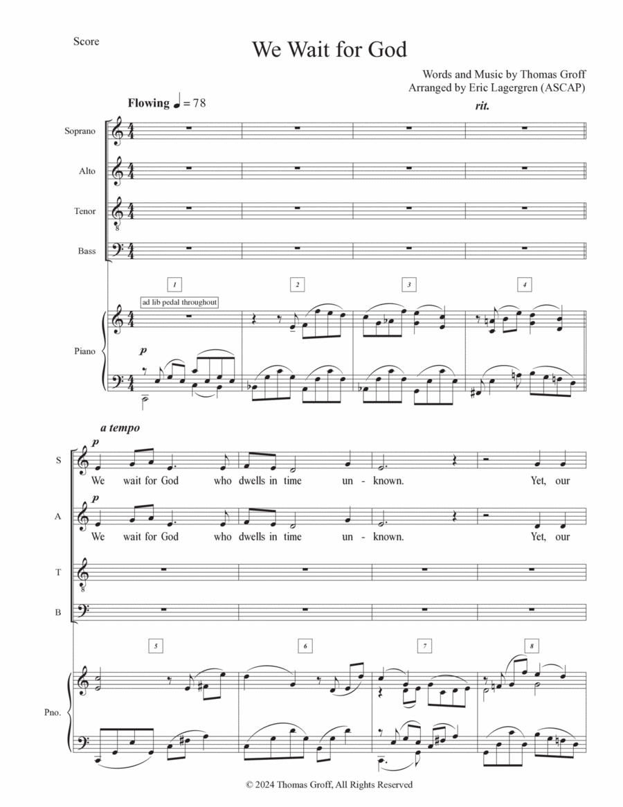 We Wait for God We Wait for God Piano, Vocal scores gallery preview page 1