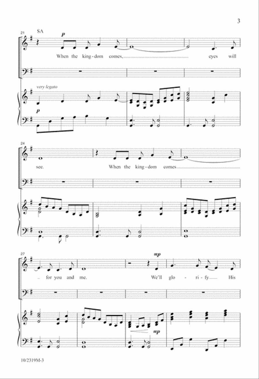 When the Kingdom Comes When the Kingdom Comes 4-Part scores gallery preview page 3