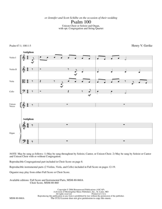 Psalm 100 (Downloadable Full Score and Parts)