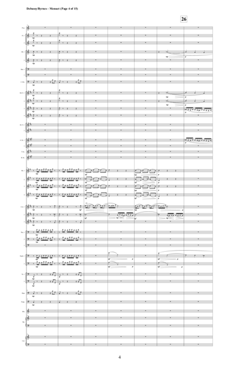 Suite Bergamasque, No. 2 Menuet (Symphonic Band) image number null