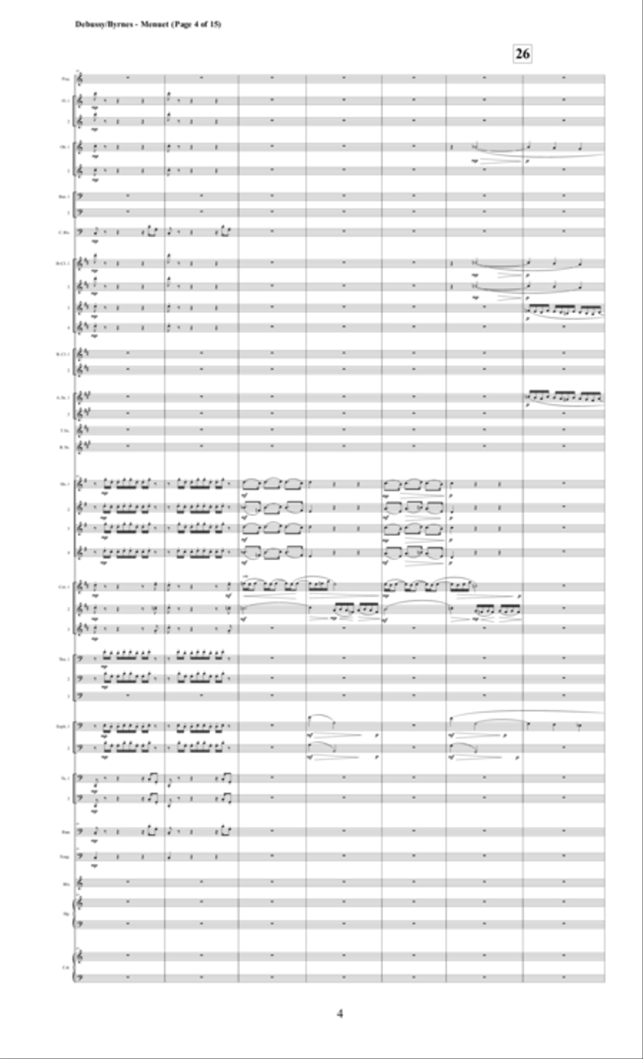 Suite Bergamasque, No. 2 Menuet (Symphonic Band) Concert Band scores gallery preview page 4