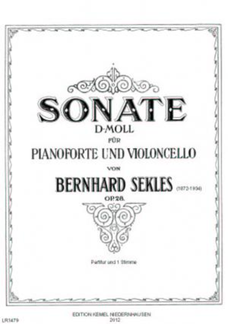 Sonate d-moll : fur Pianoforte und Violoncello, op. 28