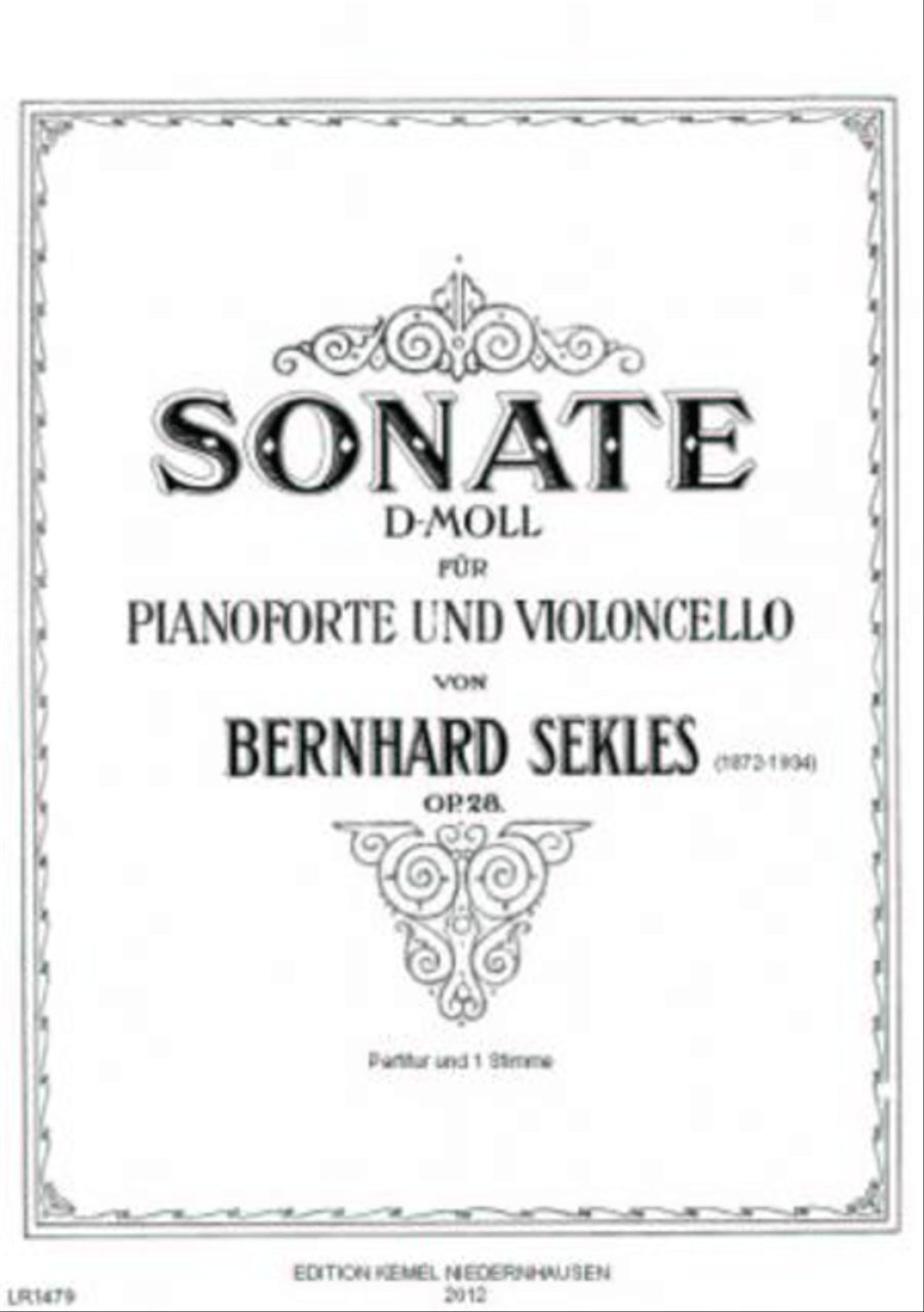 Sonate d-moll Cello scores gallery preview page 1