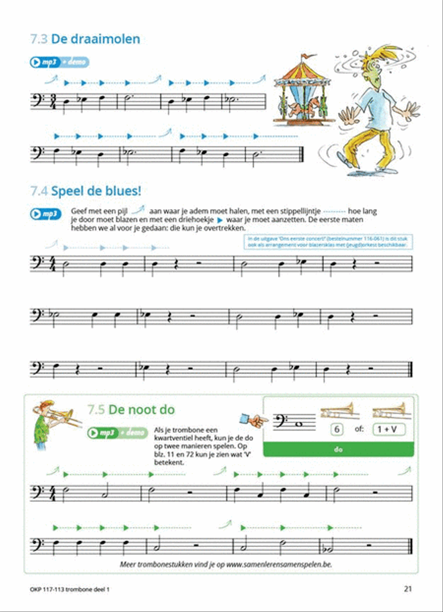 Samen Leren Samenspelen Vlaams Deel 1 Trombone Solo scores gallery preview page 8