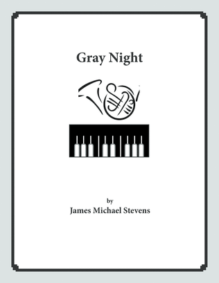 Book cover for Gray NIght - French Horn & Piano