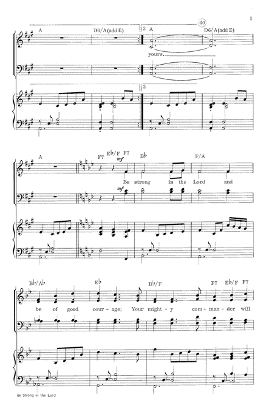 Be Strong in the Lord 4-Part scores gallery preview page 6
