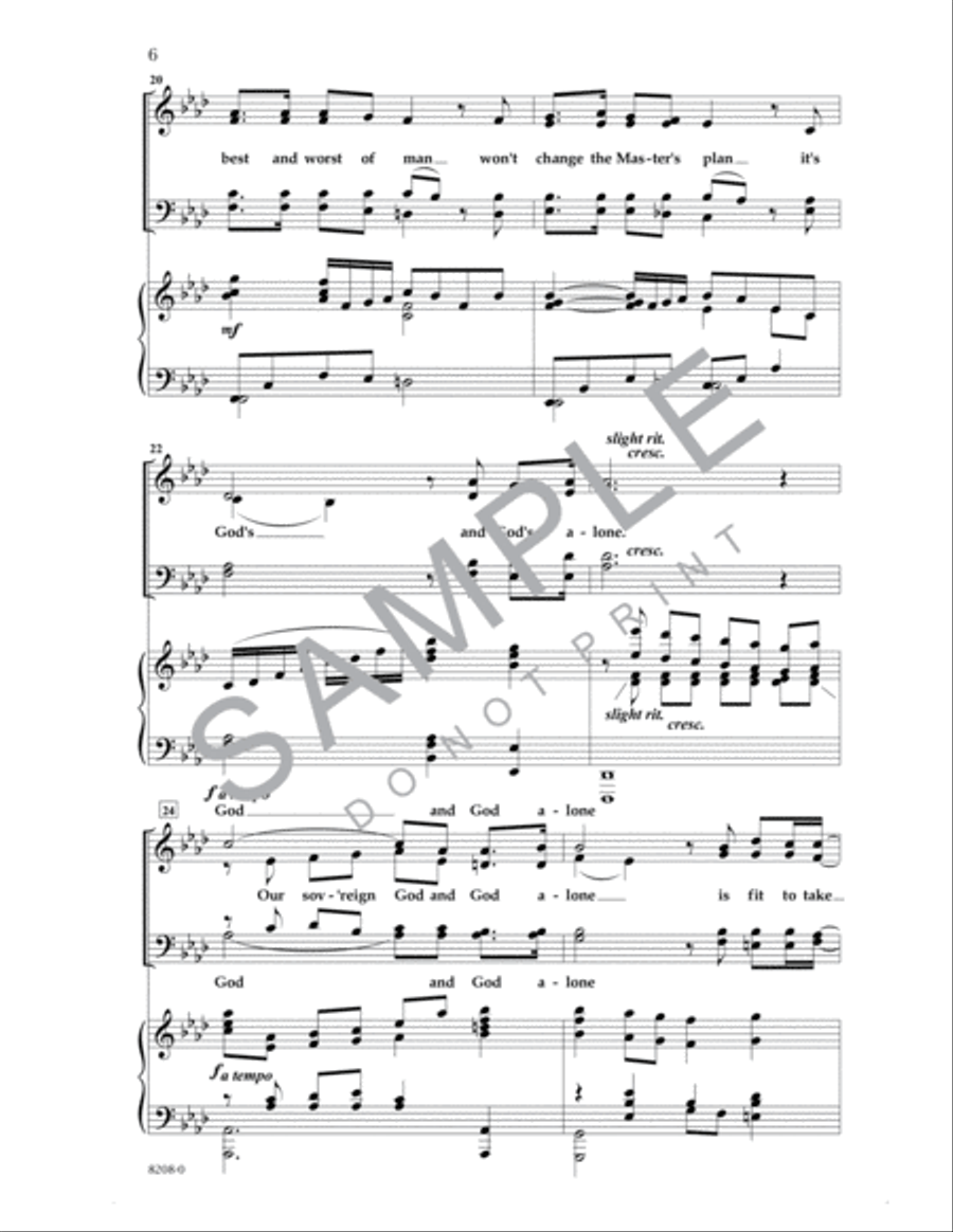 God and God Alone God and God Alone 4-Part scores gallery preview page 5