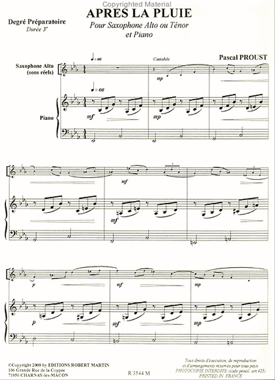 Après la pluie Après la pluie Piano Accompaniment scores gallery preview page 2