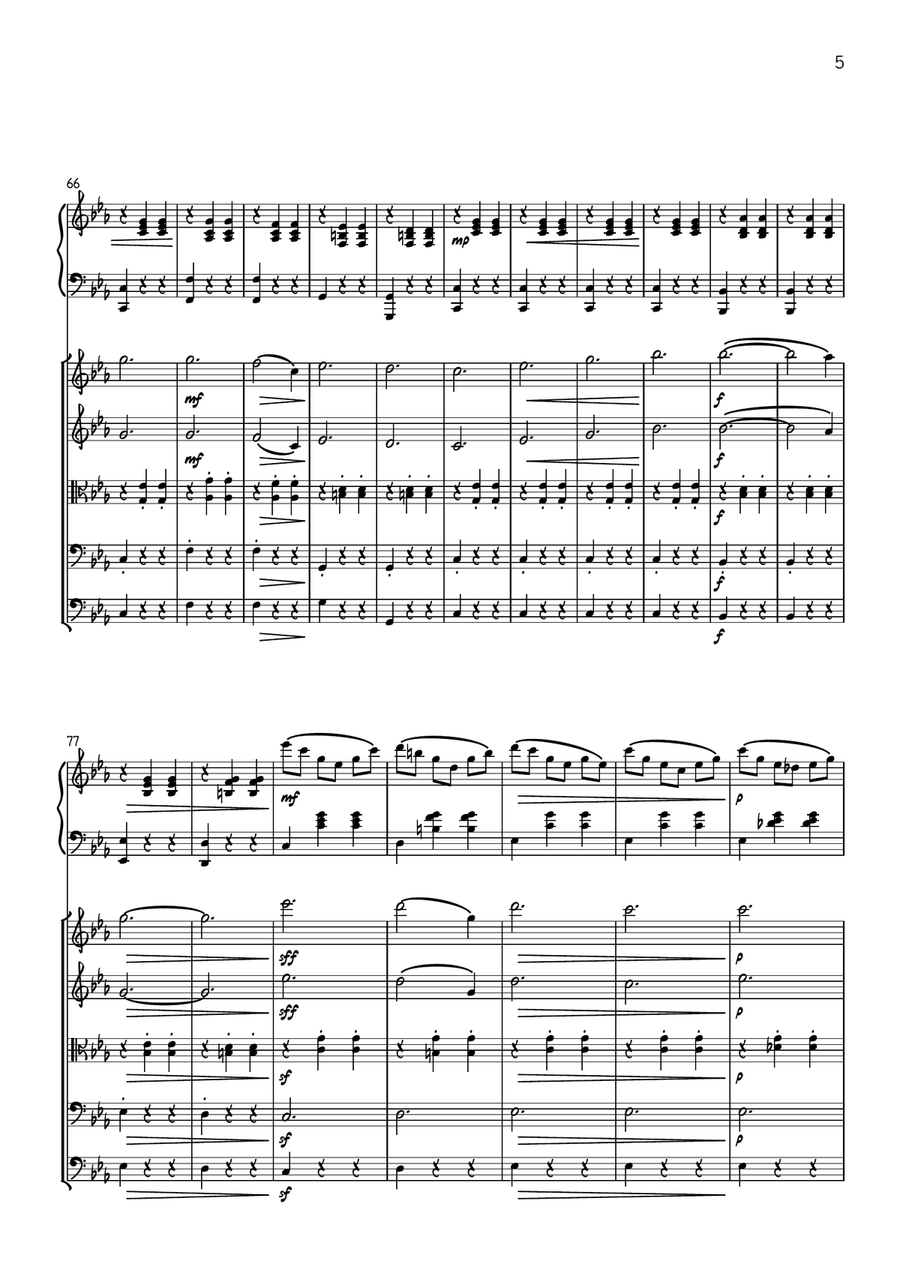 Songe d`automne String Orchestra scores gallery preview page 5