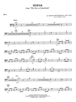 Book cover for Hopak: String Bass