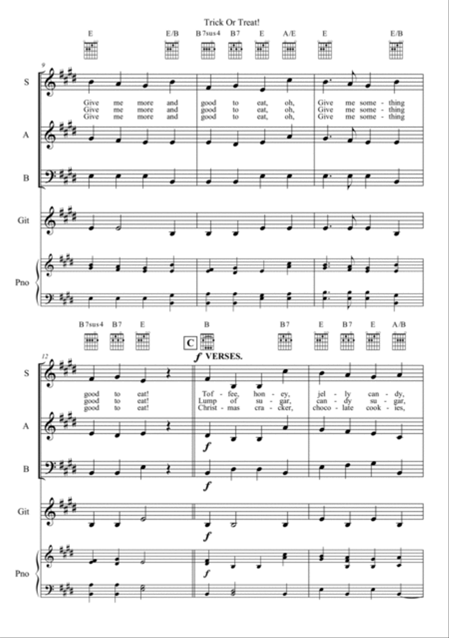 Trick Or Treat! 3-Part scores gallery preview page 2
