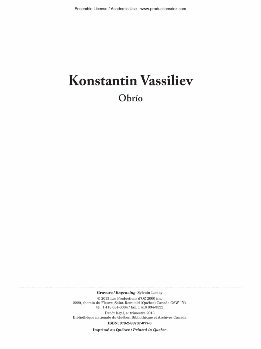 Obrío Classical Guitar scores gallery preview page 1