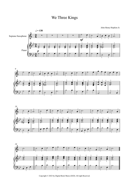 We Three Kings - John Henry Hopkins Jr. (Soprano Sax + Piano) image number null