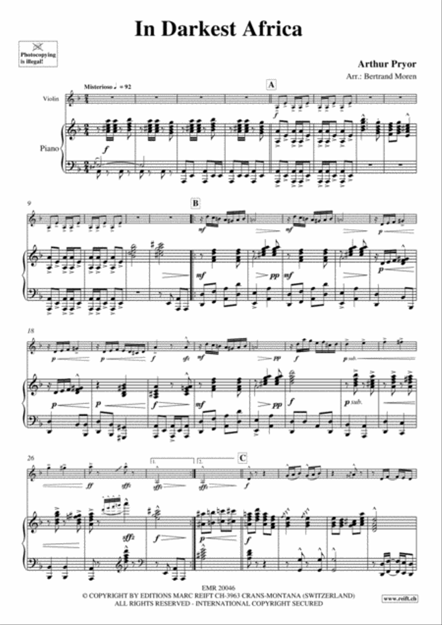 In Darkest Africa Violin Solo scores gallery preview page 3