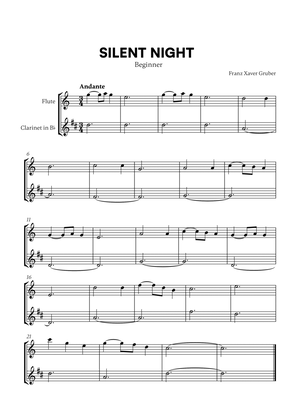 Franz Xaver Gruber - Silent Night (Beginner) (for Flute and Clarinet)