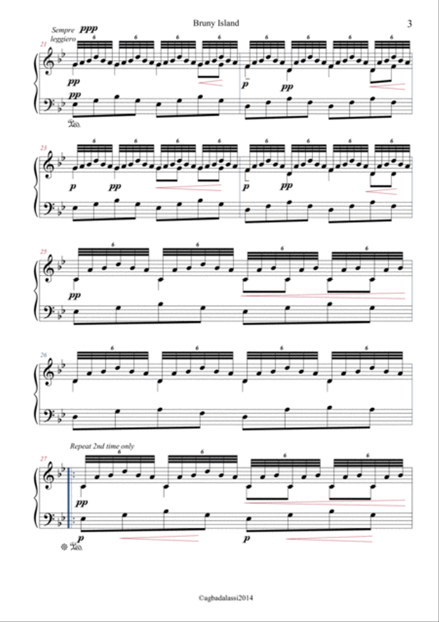 Bruny Island Bruny Island Piano Solo scores gallery preview page 3