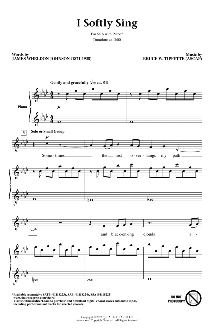 Book cover for I Softly Sing
