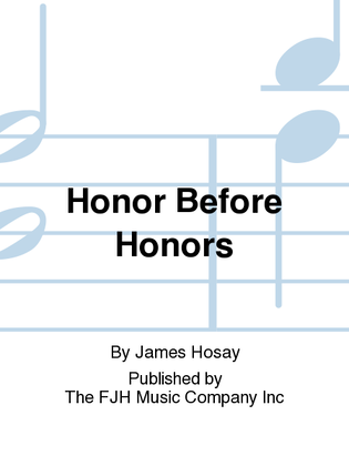 Honor Before Honors