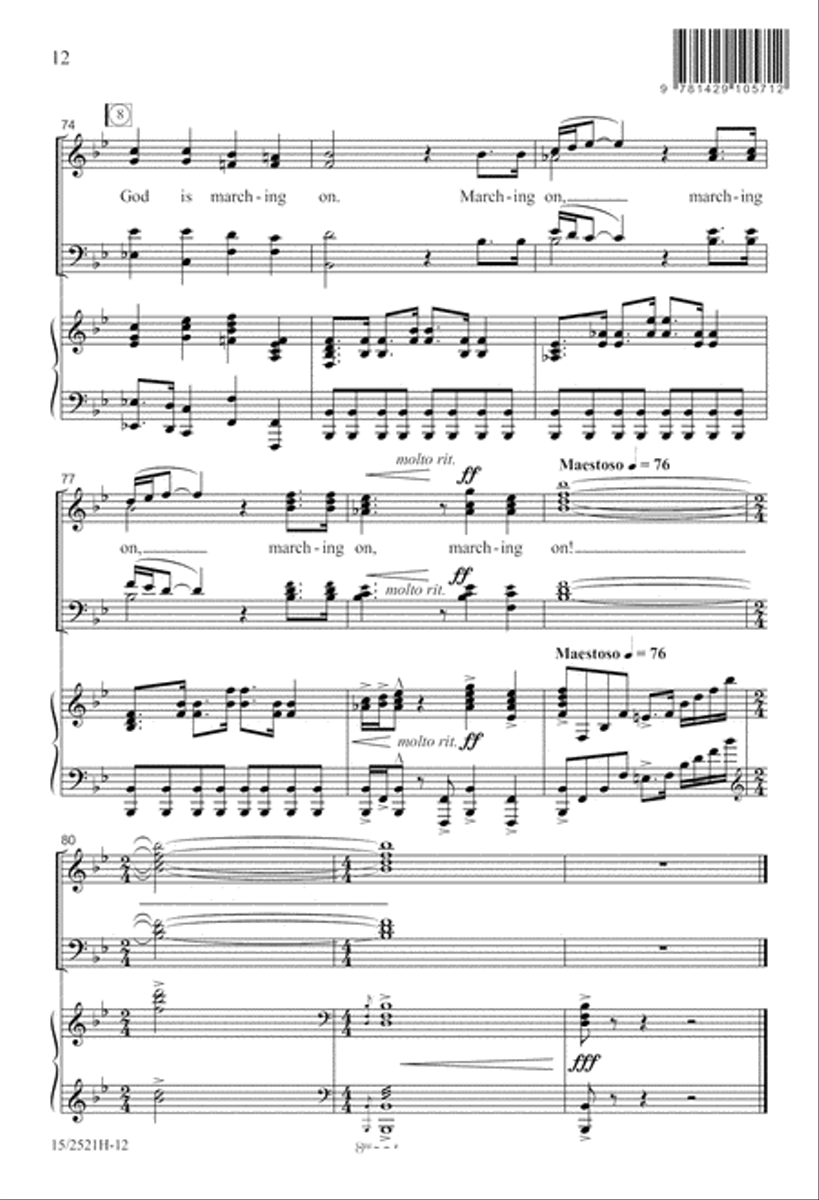 Battle Hymn of the Republic 4-Part scores gallery preview page 12