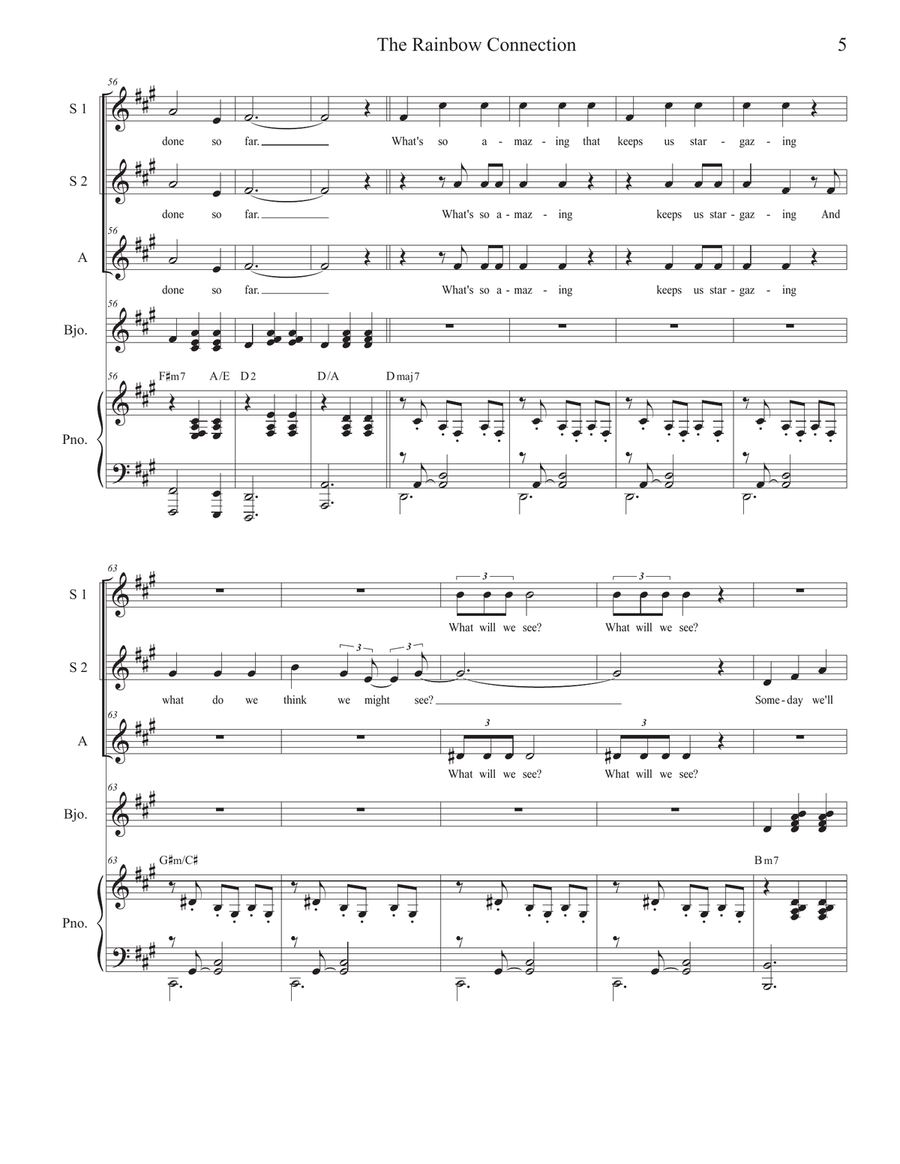 The Rainbow Connection SSA scores gallery preview page 5