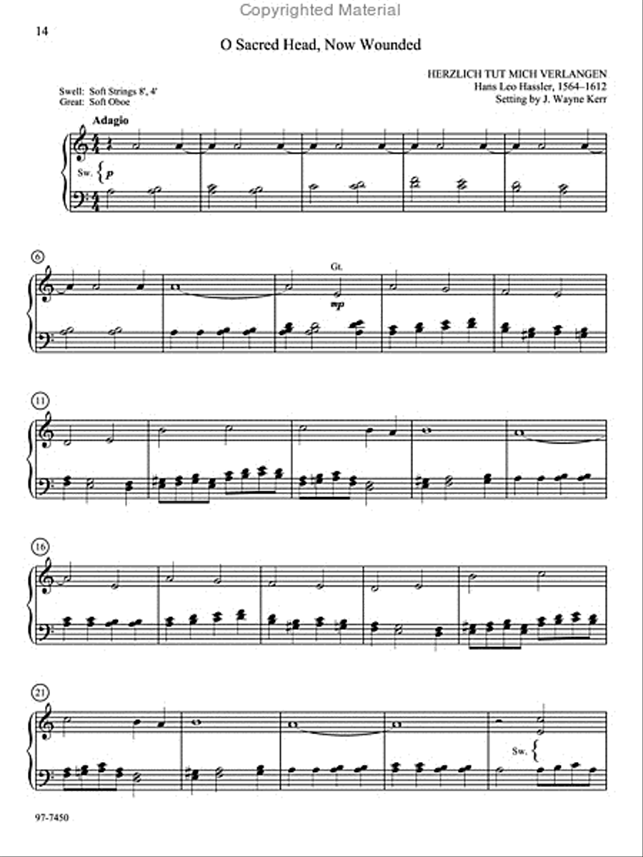 Were You There: Easy Hymn Preludes for Palm Sunday, Holy Week, and Easter Organ scores gallery preview page 7