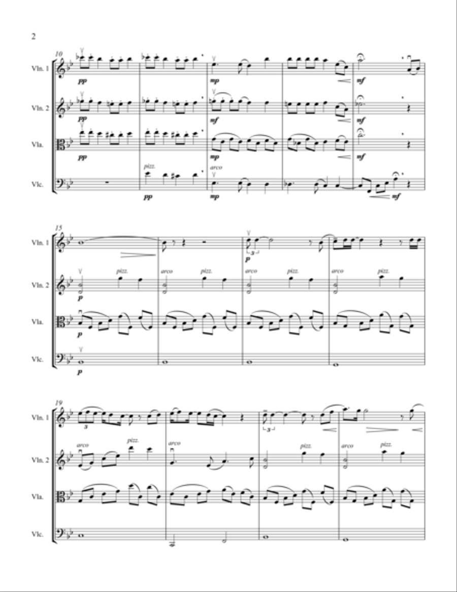 Bohemian Rhapsody String Quartet scores gallery preview page 4
