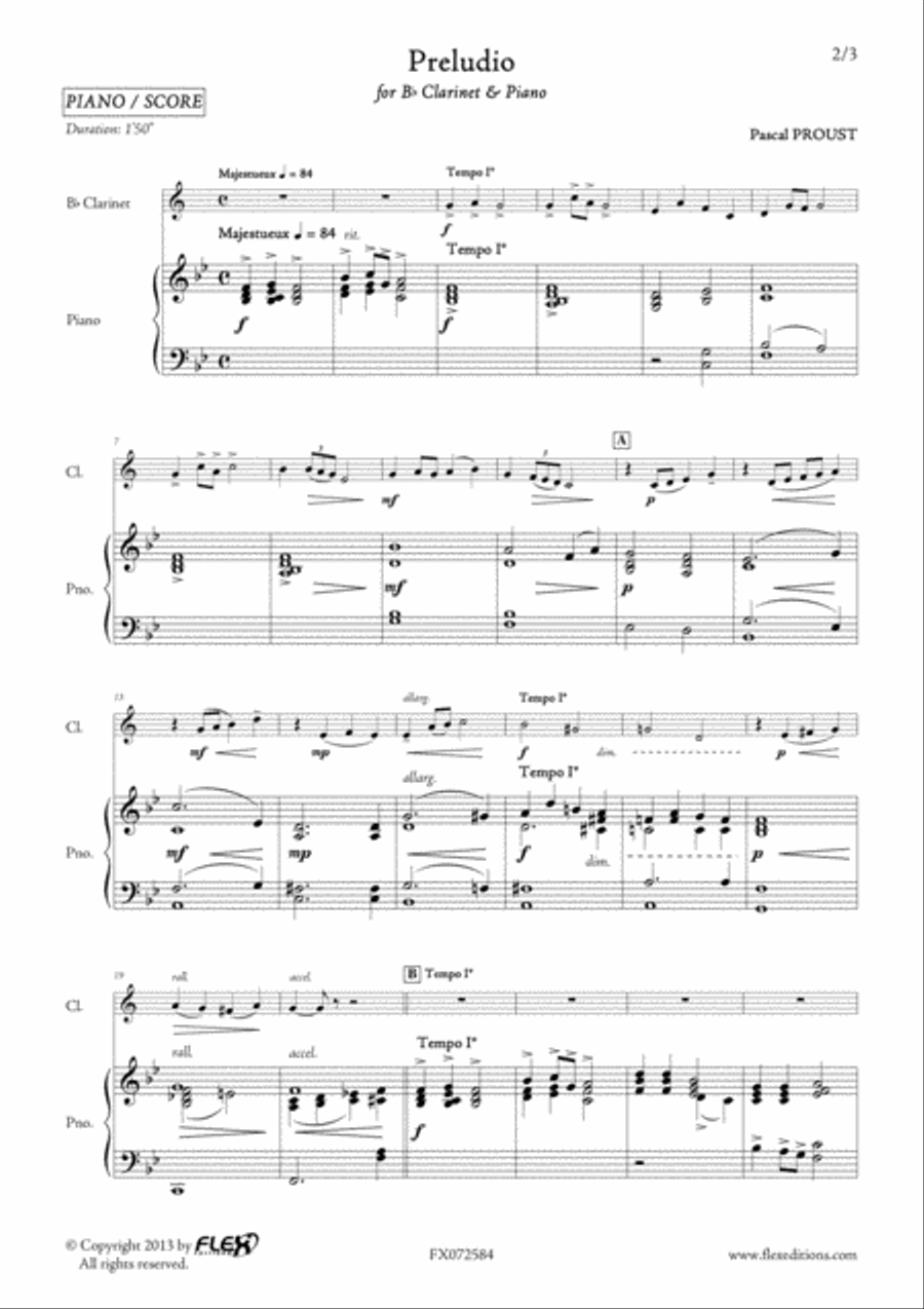 Preludio B-Flat Clarinet scores gallery preview page 2