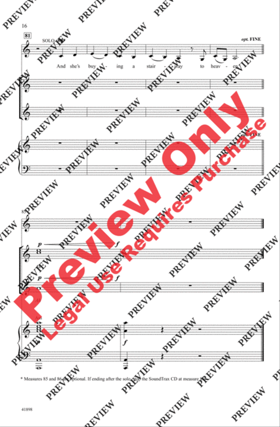 Stairway to Heaven Women's Choir scores gallery preview page 15
