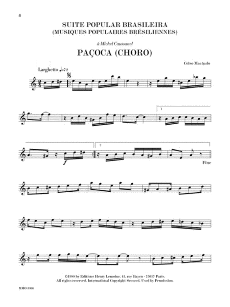Bossa, Samba and Tango Duets for Flute & Guitar Flute scores gallery preview page 4