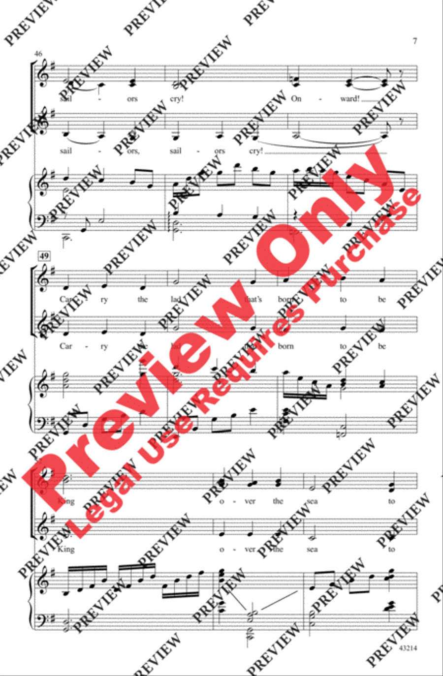 Over the Sea to Skye Women's Choir scores gallery preview page 7
