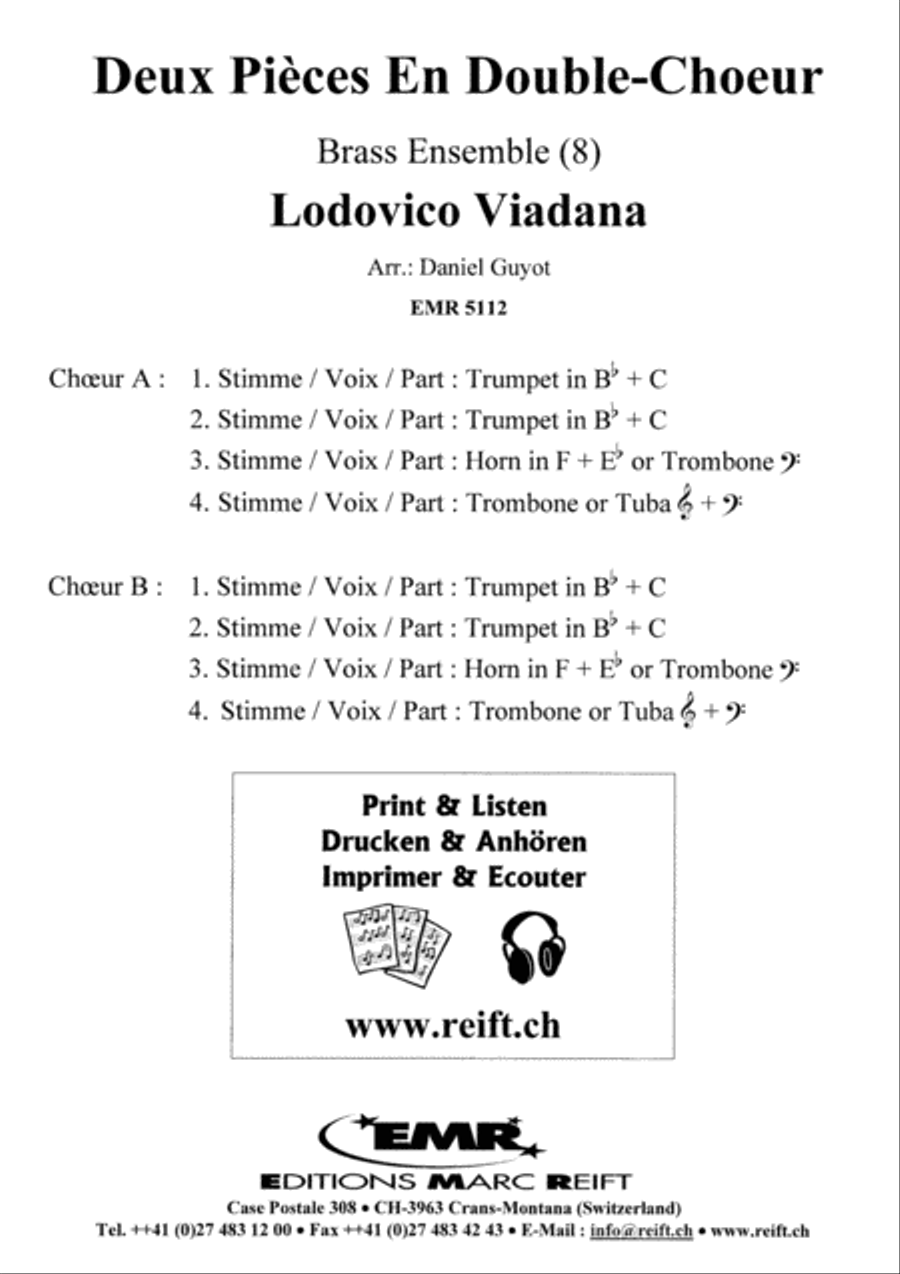 Deux Pieces en Double Choeur
